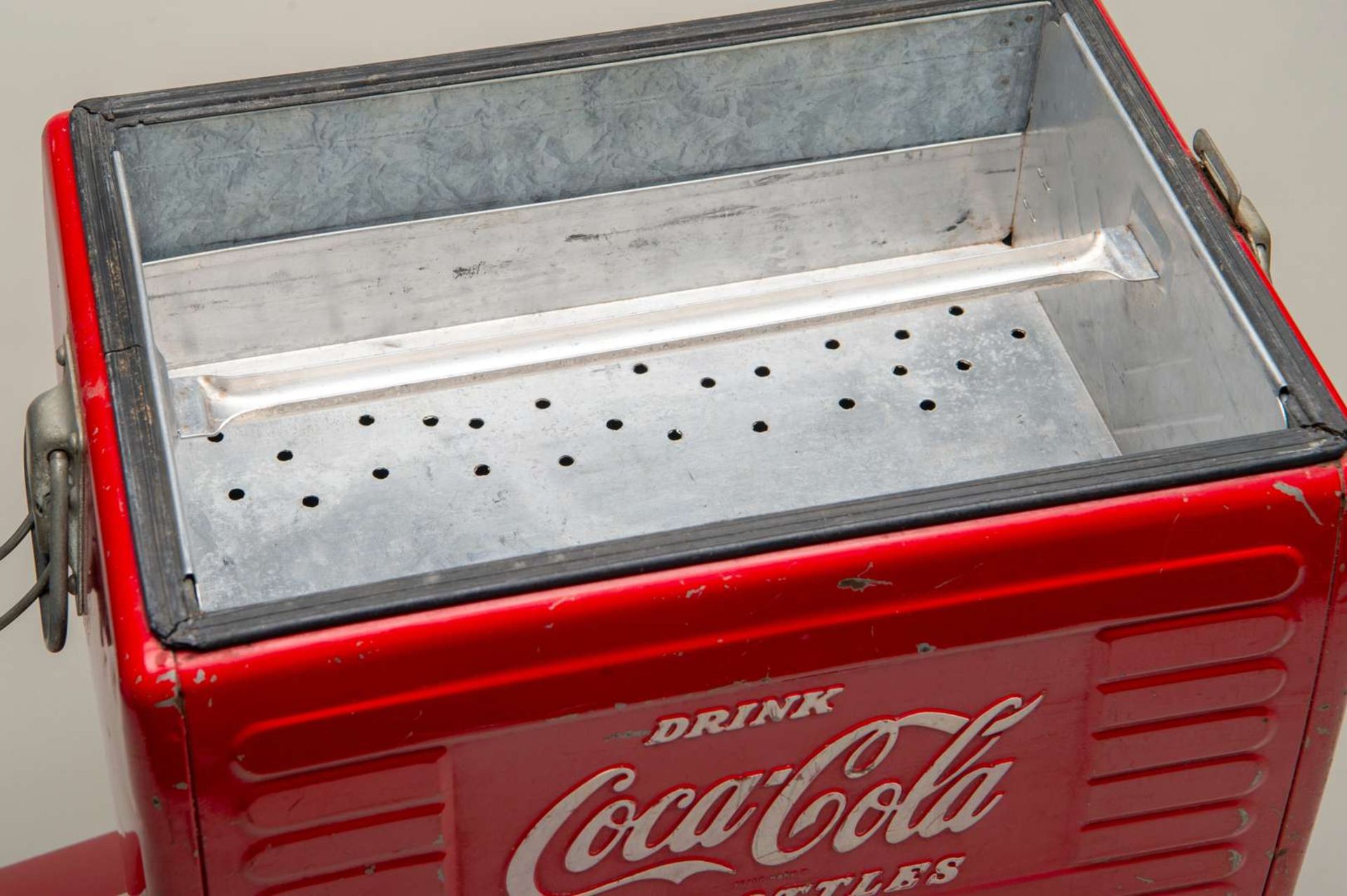 COCA-COLA. a mid 20th century, steel and aluminium, portable cool box - Image 7 of 10