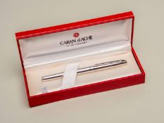 CARAN D'ACHE FOR PATEK PHILIPPE, a cased ball point pen