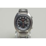 SEIKO. a 1970 Seiko SpeedTimer “Bruce Lee”, stainless steel, automatic, chronograph wristwatch.