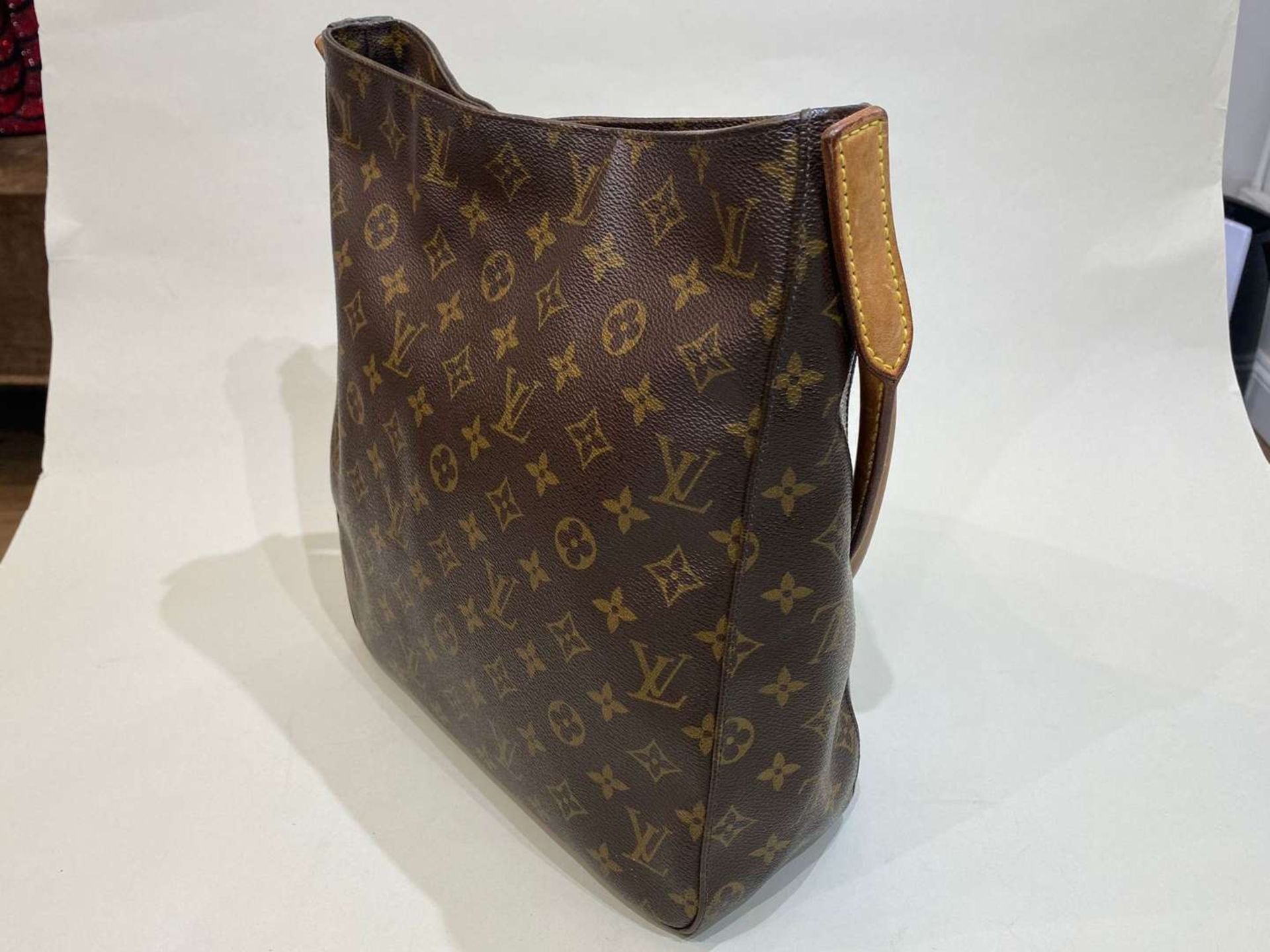 LOUIS VUITTON, Looping, tan stitched leather and monogrammed shoulder bag - Image 3 of 7