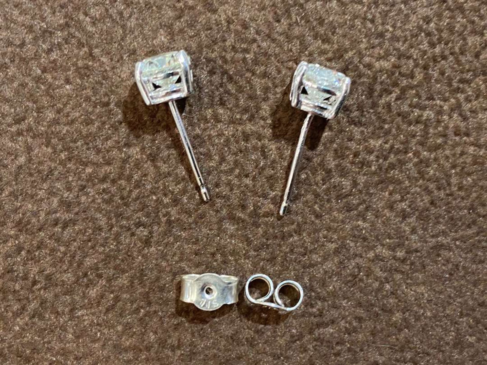 A Pair of Diamond stud earrings - Image 4 of 4