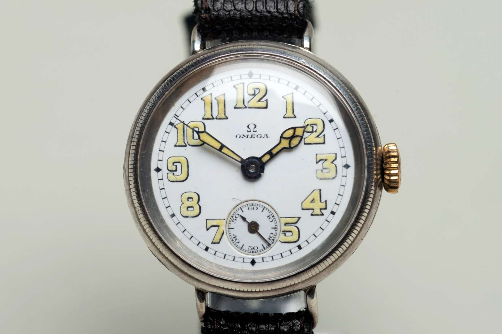 OMEGA, an early 20th century silver cased wristwatch