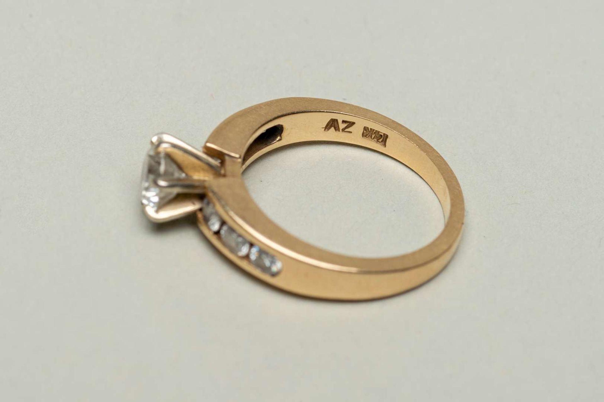 A Solitaire Diamond Ring, - Bild 5 aus 5