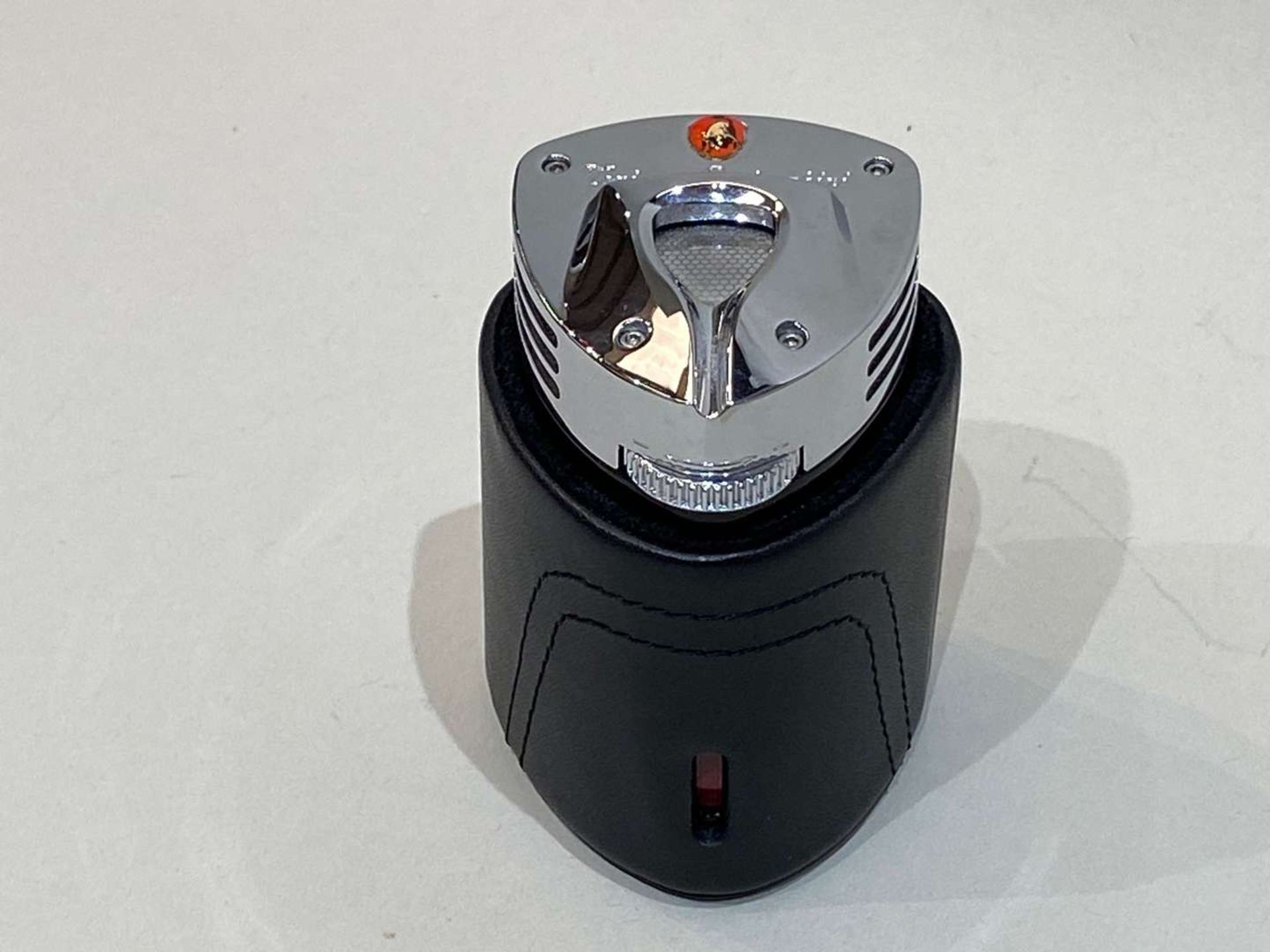 TONINO LAMBORGHINI, B1734***, Mugello, a chrome & black, triple flame table lighter - Bild 3 aus 7