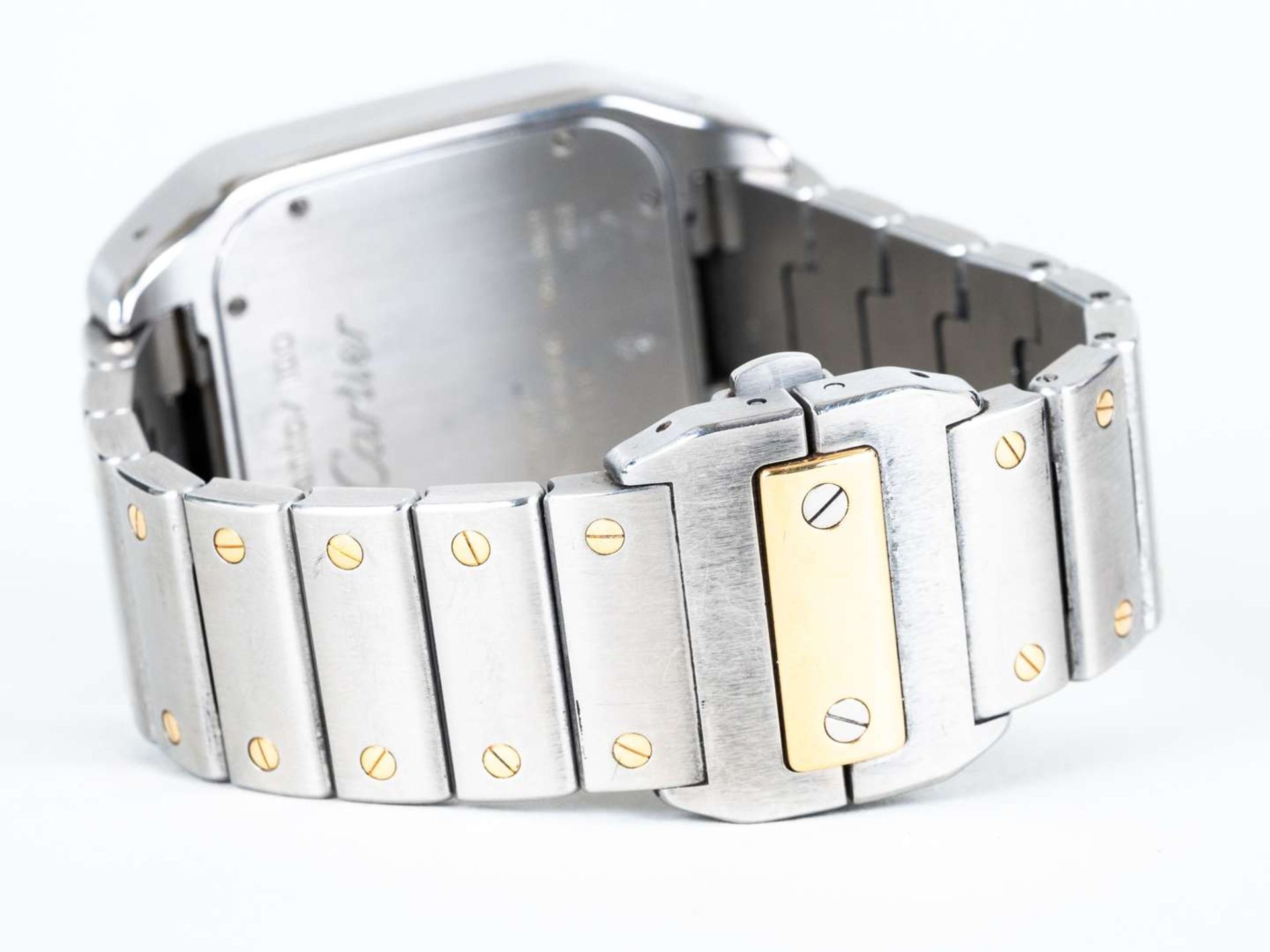 CARTIER, Santos 100, XL, a stainless and steel and gold, automatic, centre seconds wristwatch - Image 2 of 6