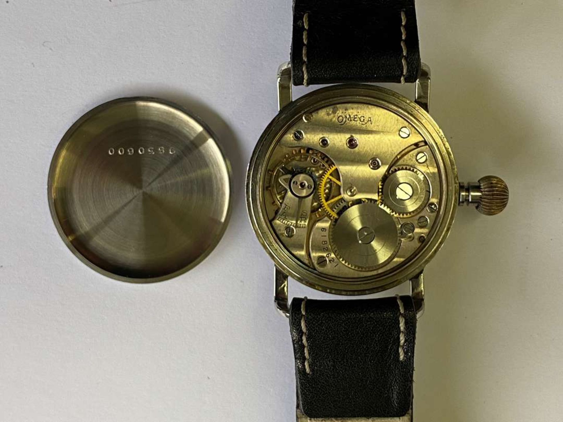 OMEGA. a stainless steel and nickle plated Aviators wristwatch. - Image 6 of 6
