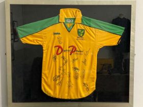 NORWICH CITY FC, 1902-2002, signed Centenary shirt, framed