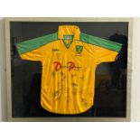 NORWICH CITY FC, 1902-2002, signed Centenary shirt, framed