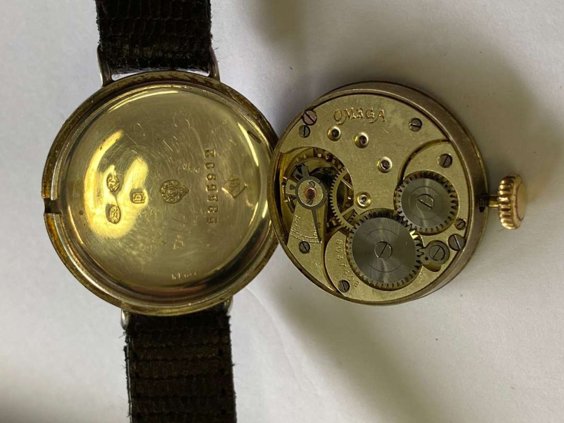 OMEGA, an early 20th century silver cased wristwatch - Bild 8 aus 9