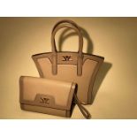 LE VIAN, Liz crossover satchel and matching clutch,