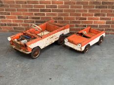 Two Tin Plate Children's Pedal Cars (For Restoration)
