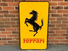 Large Ferrari Cast Aluminum Sign