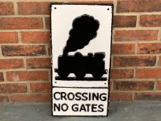 Railway Crossing No Gates Cast Iron Sign
