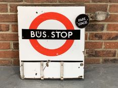 Bus Stop Enamel Pole Sign