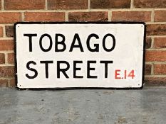 Tobago Street E.14 Street Sign