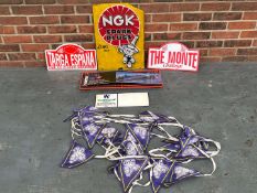 Michelin Bunting, Pally Plaques, NGK Spark Plugs Sign Etc