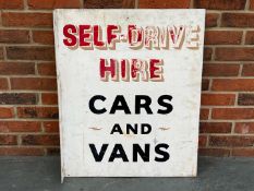 Self-Drive Hire Cars and Vans Aluminium Flange Sign&nbsp;