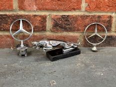 Jaguar Car Mascot and Two Mercedes Mascots (3)