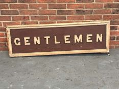 Original Wooden Gentleman Railway Sign