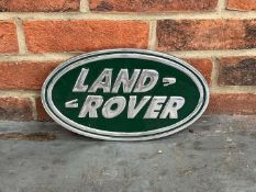 Land Rover Oval Aluminium Sign