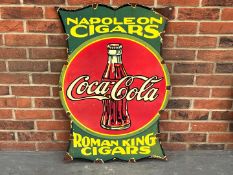 Coca Cola and Cigars Enamel Sign