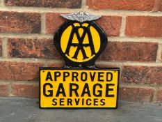 AA Approved Garage Services Aluminium Sign