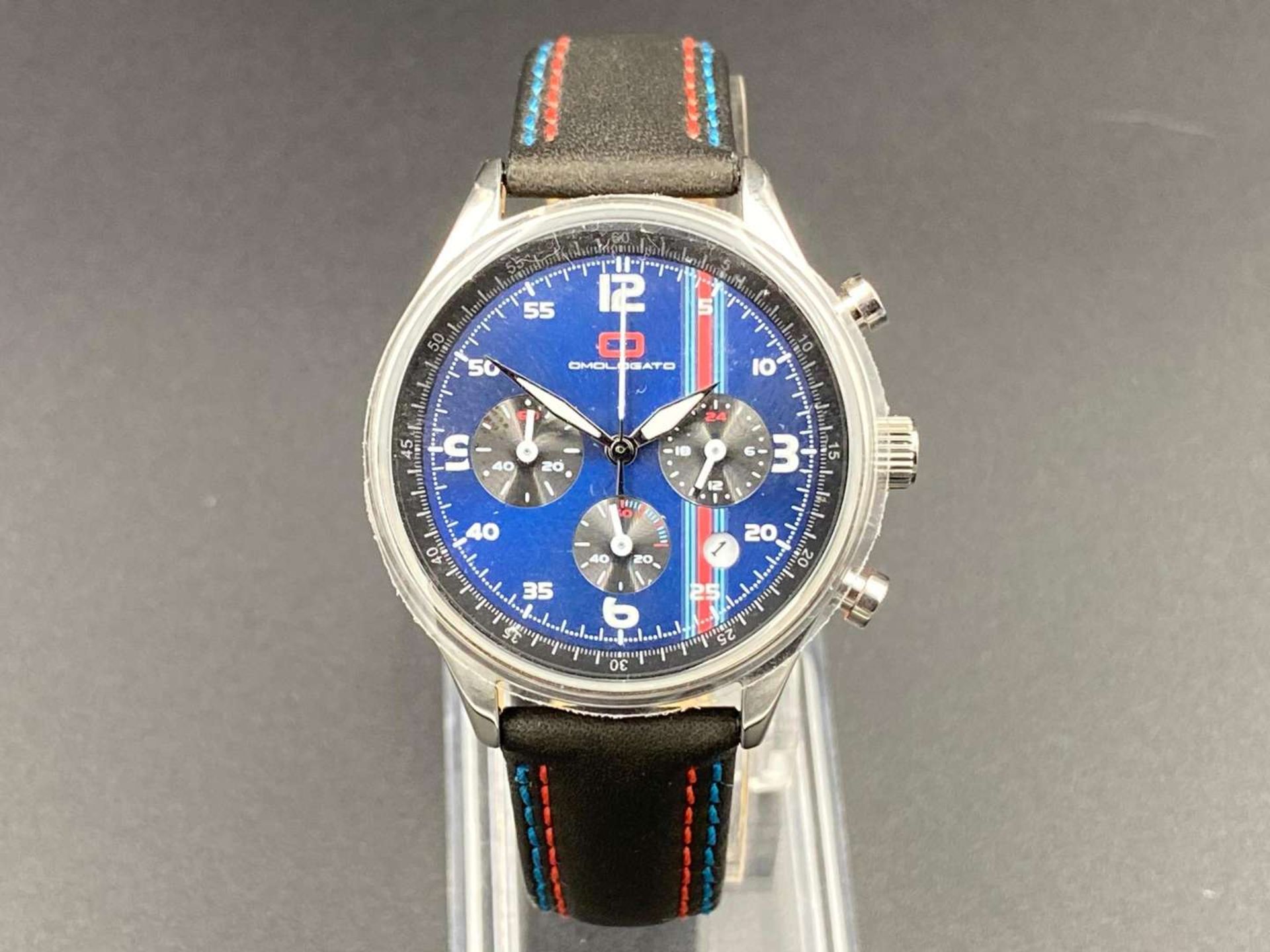 OMOLOGATO, “Racing Chrono”, stainless steel, chronograph wristwatch,