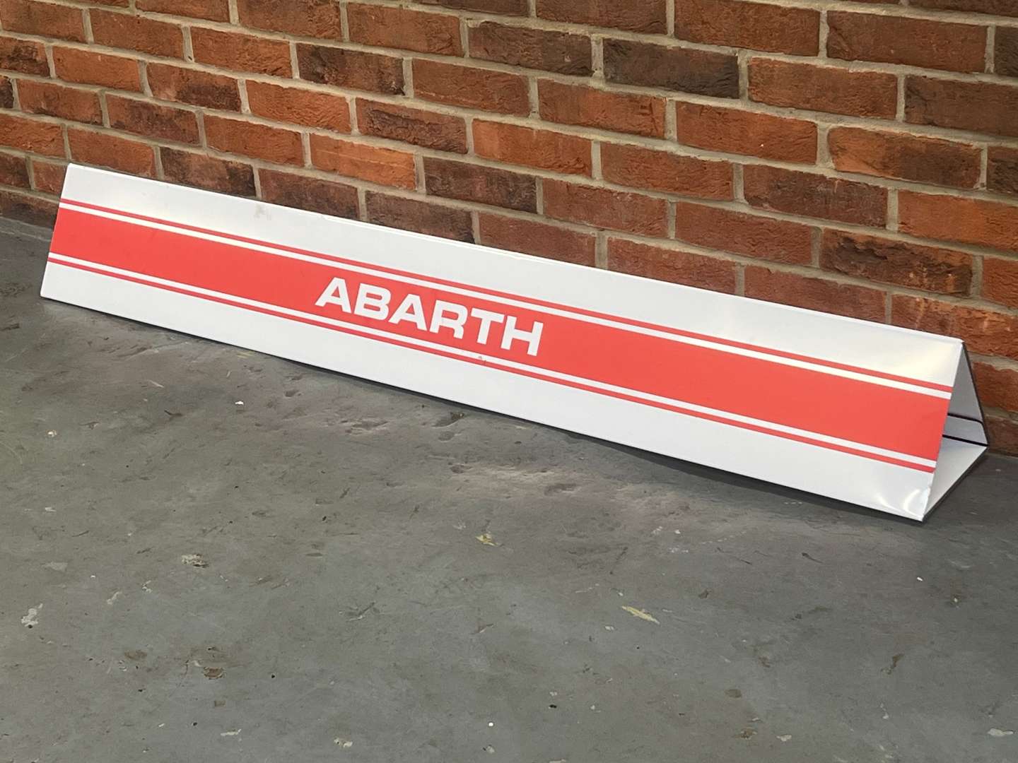 Abarth Triangular Counter Top Sign