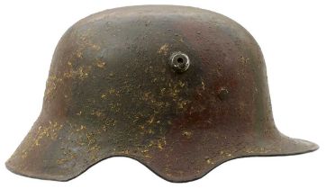 AN IMPERIAL GERMAN MODEL 1918 CUT-OUT HELMET,