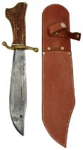 A LARGE COLLINS & CO V44 SURVIVAL KNIFE,