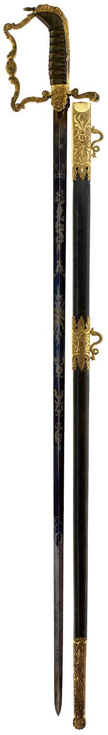 AN ORNATELY MOUNTED GEORGIAN NAVAL OFFICER'S SWORD, - Image 2 of 18