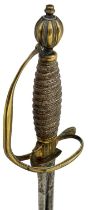 A RARE OFFICER'S SWORD WITH OVAL RING SIDE GUARD AS FAVOURED BY NELSON,