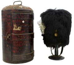 AN OFFICER'S BEARSKIN TO THE ROYAL SCOTS FUSILIERS,