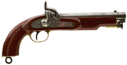 A .700 CALIBRE PERCUSSION LIVERY PISTOL OF LANCER TYPE,