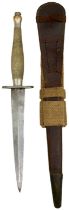 A SCARCE US MARINE NAMED SECOND PATTERN FAIRBAIRN-SYKES COMMANDO KNIFE OR DAGGER,