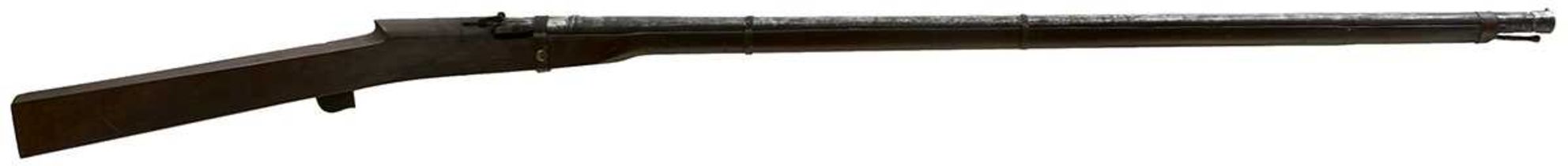 A 19TH CENTURY 18-BORE INDIAN MATCHLOCK LONGGUN,