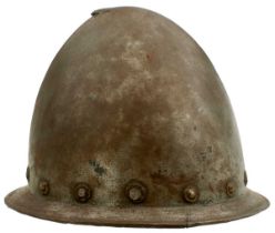 A 16TH CENTURY ITALIAN CABASET HELMET IN THE SPANISH FASHION,