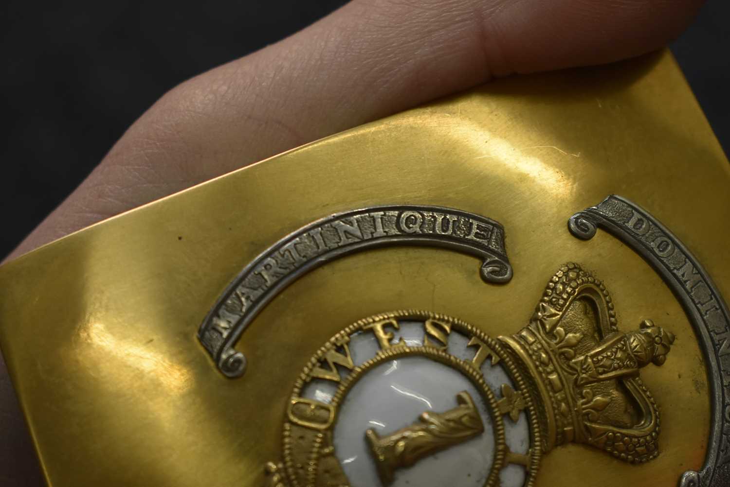 AN OFFICER'S SHOULDER BELT PLATE TO THE 1ST WEST INDIA REGIMENT, - Image 3 of 6