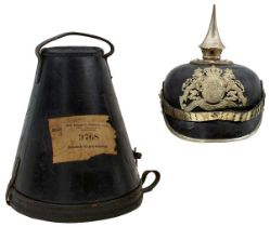 A GOOD BAVARIAN OFFICER'S PICKELHAUBE,