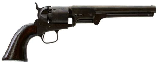 A .36 CALIBRE SIX-SHOT PERCUSSION COLT NAVY REVOLVER,