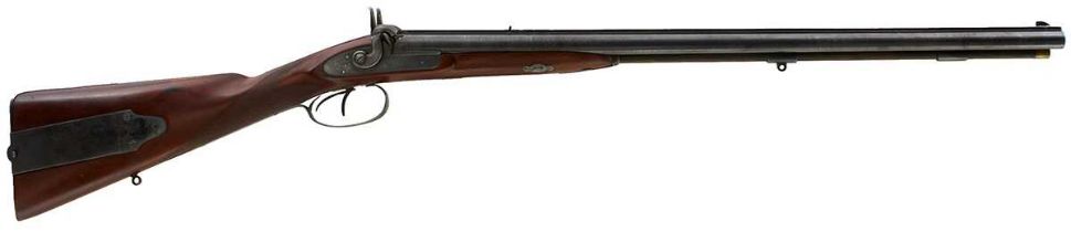 A .550 CALIBRE DOUBLE BARRELLED PERCUSSION RIFLE BY JOHN HAYTON,