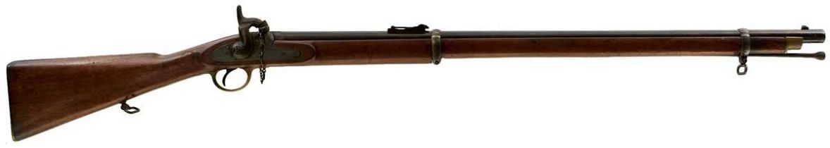 A .577 CALIBRE WESTLEY RICHARDS PERCUSSION TWO-BAND ENFIELD RIFLE OR OFFICER'S FUSIL,