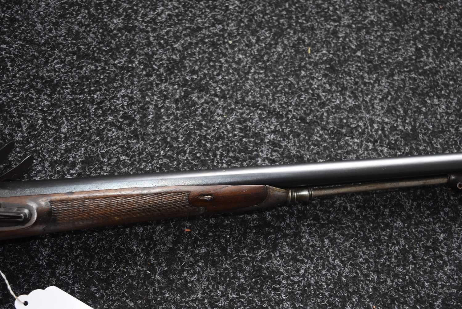 A 22-BORE DOUBLE BARRELLED FLINTLOCK SPORTING GUN, - Image 12 of 12