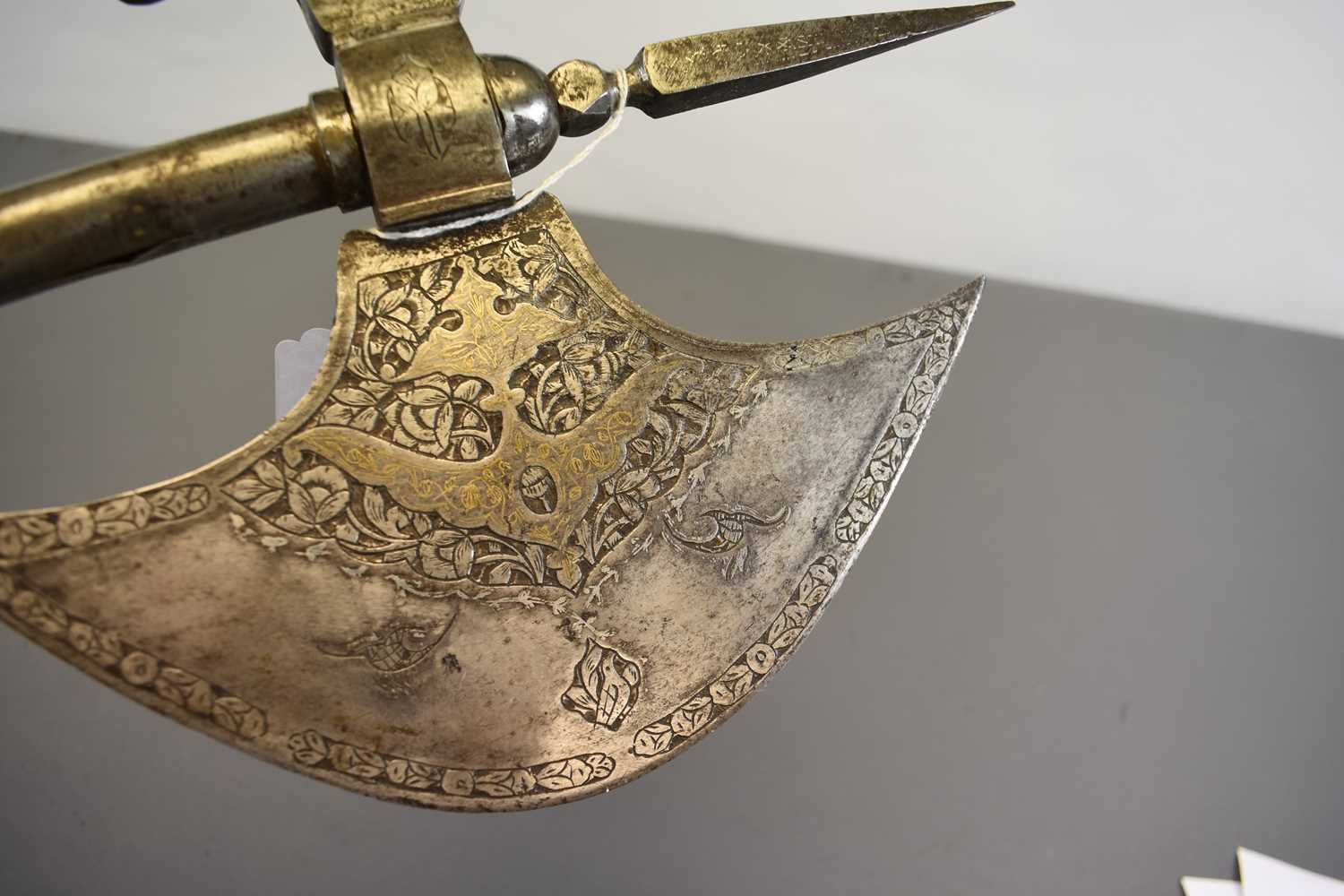 AN INDIAN TABAR OR AXE, - Image 3 of 9