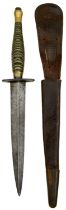 A SECOND PATTERN BEADED AND RIBBED FAIRBAIRN-SYKES COMMANDO KNIFE OR DAGGER,