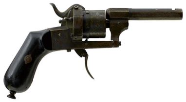 A 7MM CALIBRE MAURICE ARENDT SIX-SHOT PINFIRE SAFETY REVOLVER,