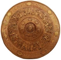 A VERY LARGE ELKINGTON PARADE SHIELD AFTER THE 1552 ORIGINAL BY JORG SIGMAN,