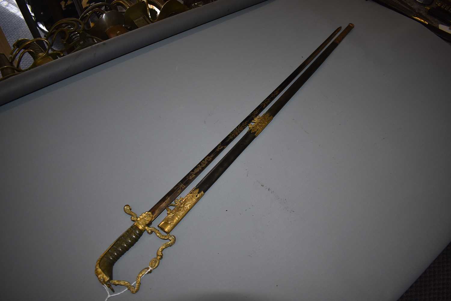 AN ORNATELY MOUNTED GEORGIAN NAVAL OFFICER'S SWORD, - Image 10 of 18