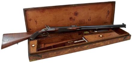 A GOOD CASED .451 CALIBRE PERCUSSION MATCH OR TARGET RIFLE BY THOMAS TURNER OF BIRMINGHAM,