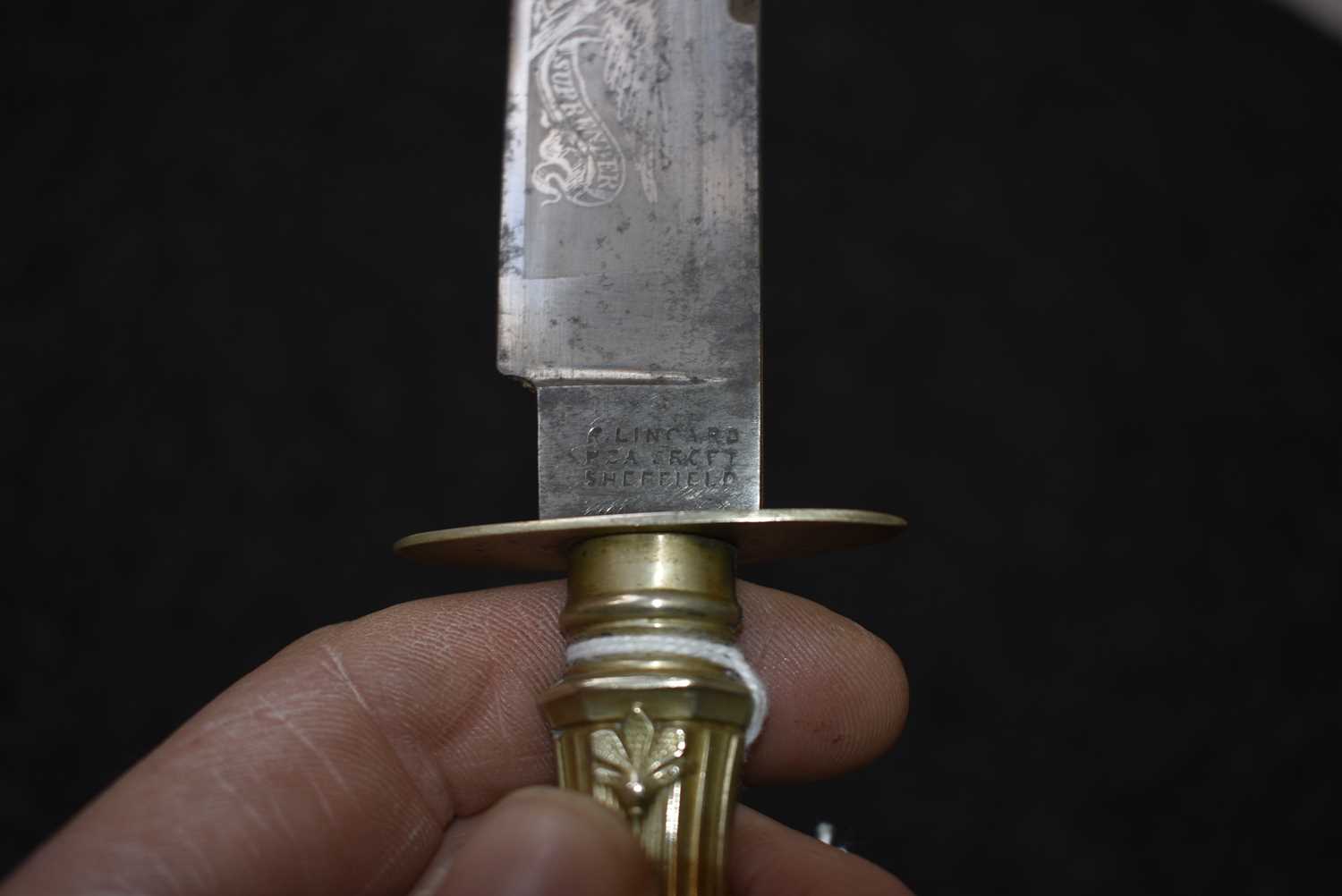 A BOWIE KNIFE BY LINGARD, - Image 2 of 9